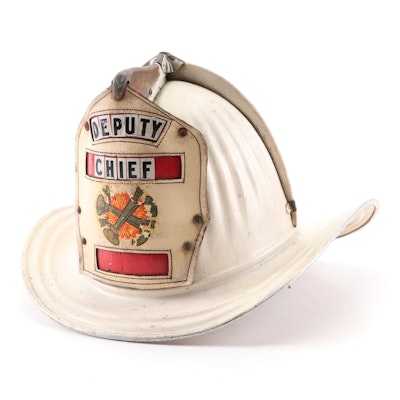 Cairns & Bros. "Deputy Chief" Firefighting Helmet with Trumpets on Badge Shield