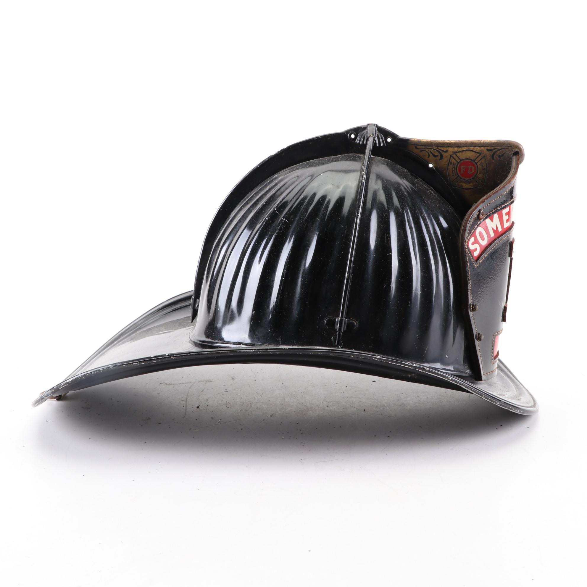 Cairns & Bros. "6 PFD" and "Somers Point 1 FD" Firefighting Helmets EBTH