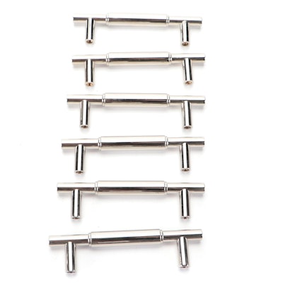 Solid Brass 3 3/4" Cabinet Pulls in Polished Nickel Finish