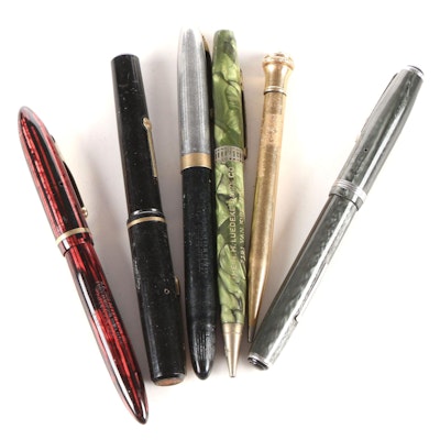 Sheaffer and Other Fountain Pens and Gold Filled Mechanical Pencil