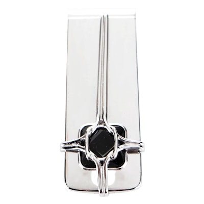 Dolan-Bullock Sterling Silver and Black Onyx Money Clip with Box