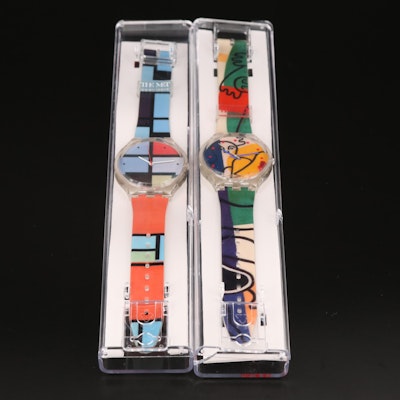 Metropolitan Museum of Art Cubist and Mondrian Composition Wristwatches
