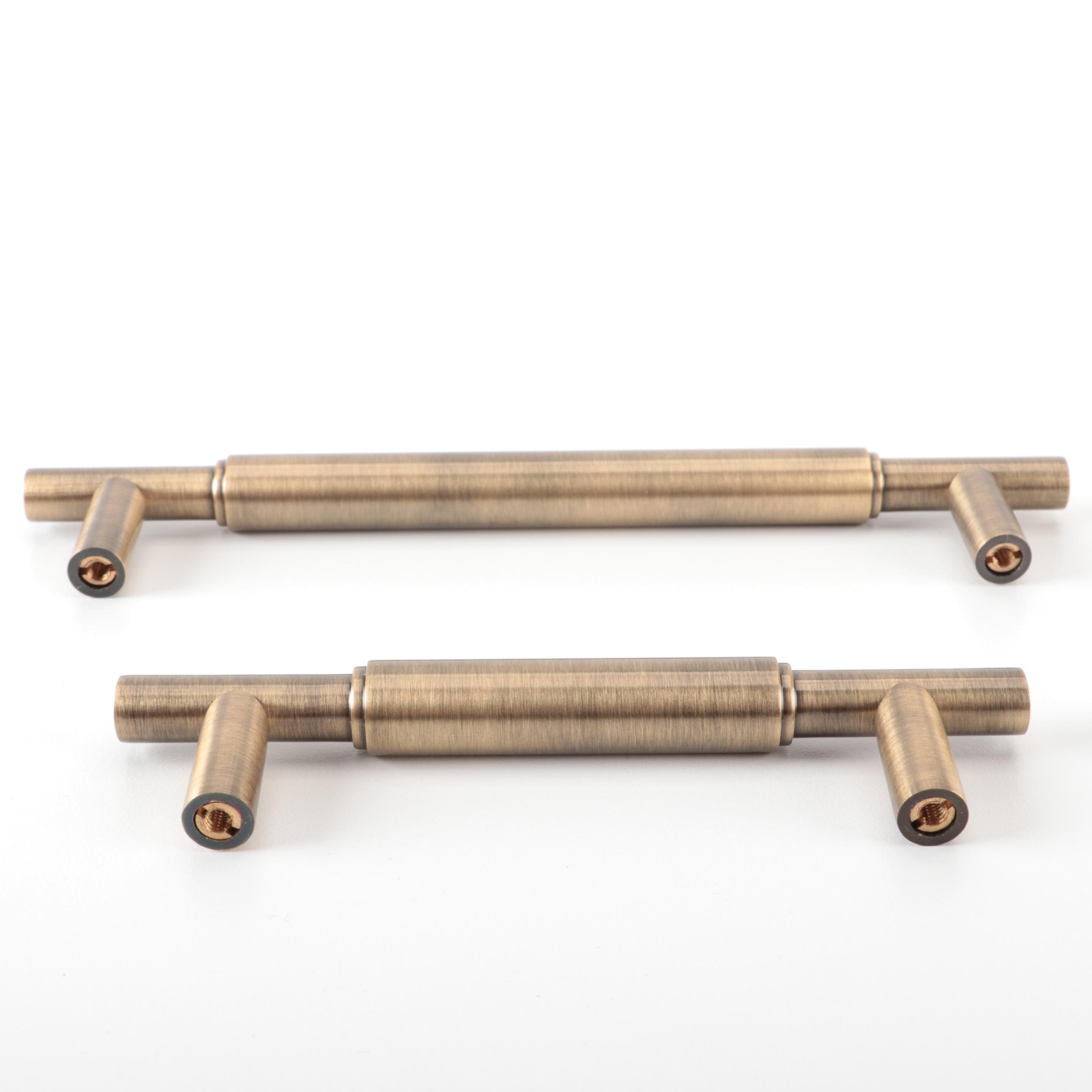 3.75" and 6" Solid Brass Pulls in Antique Brass Finish EBTH