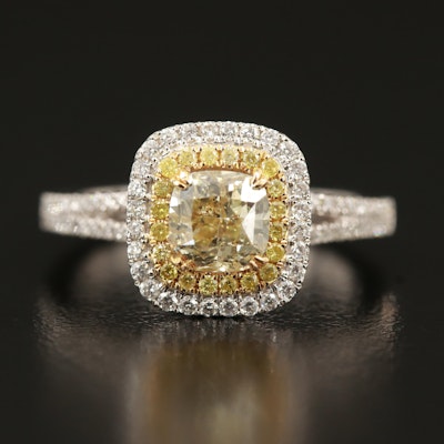 Natalie K 18K Diamond Ring with 1.00 CT Center