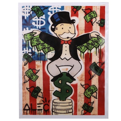 Pop Art Giclée After Alec Monopoly "Flying," 21st Century