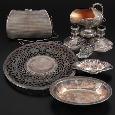 Sheffield Silver Plate Reproduction Trivet and Other Silver Plate Items