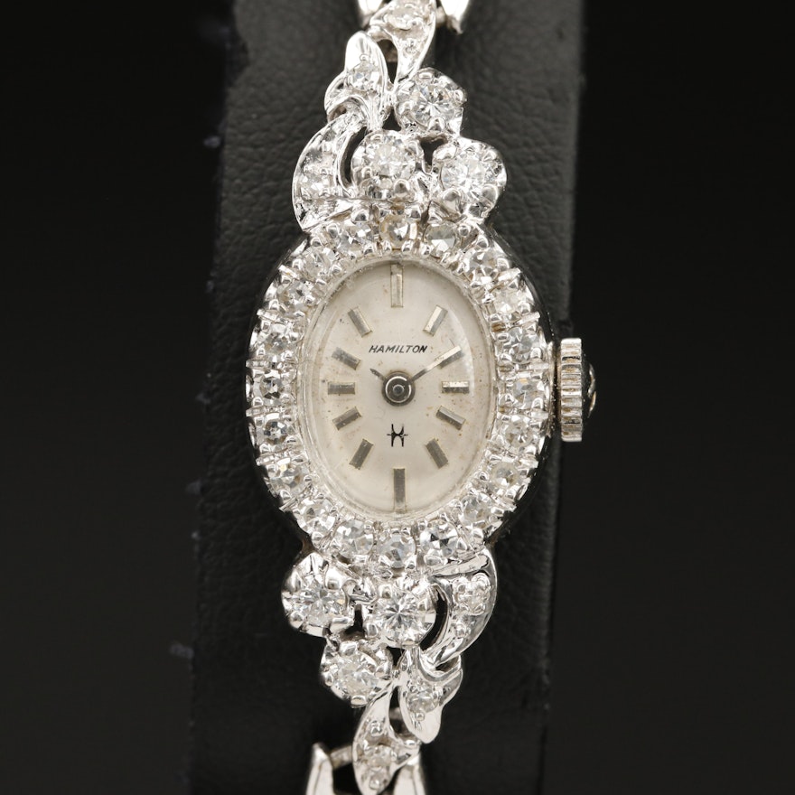Hamilton 14K Diamond Wristwatch