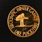 1979 Gold Proof Coin Commemorating the 1980 Lake Placid Winter Olympics