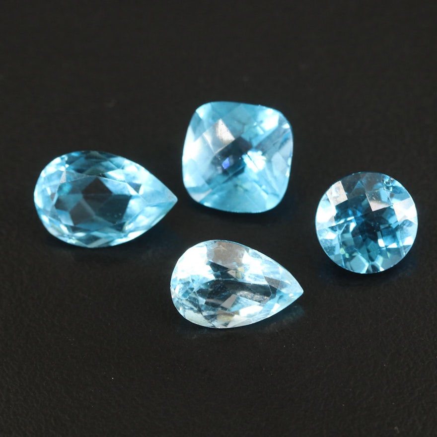 Loose 16.87 CTW Faceted Swiss Blue Topaz
