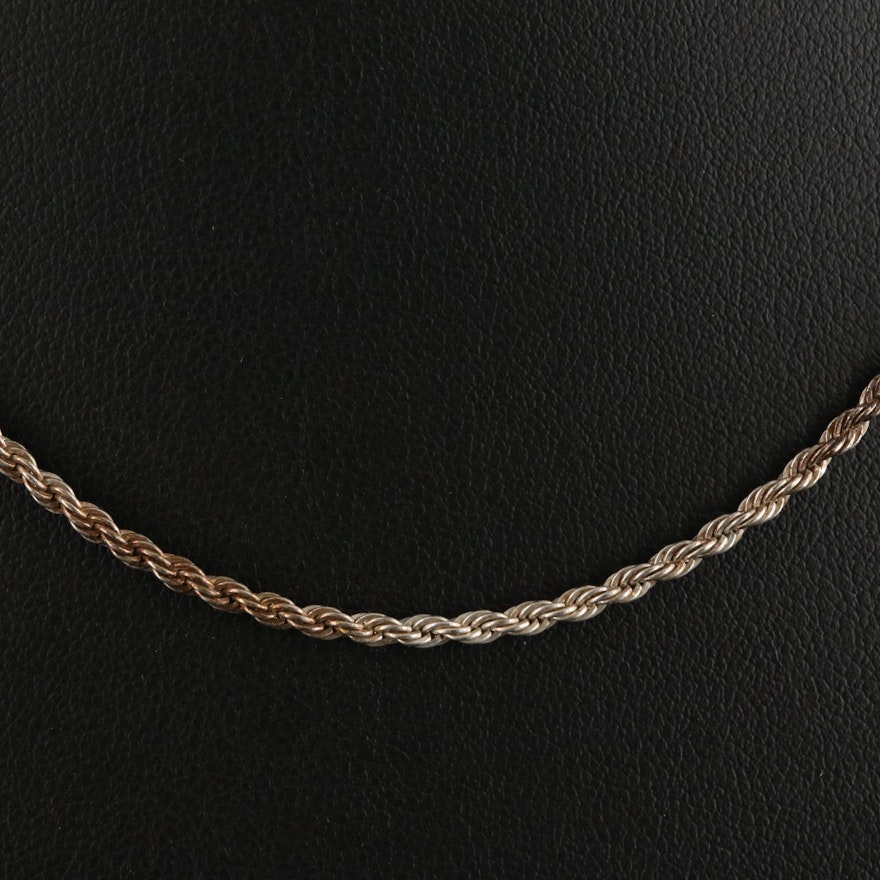 Sterling Rope Chain Necklace