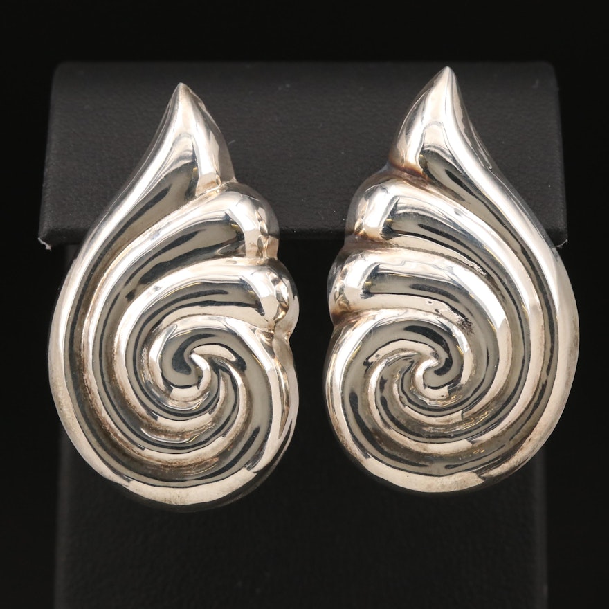 Sterling Spiral Earrings