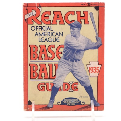 1935 "Reach Official American League Baseball Guide" with Lou Gehrig on Cover