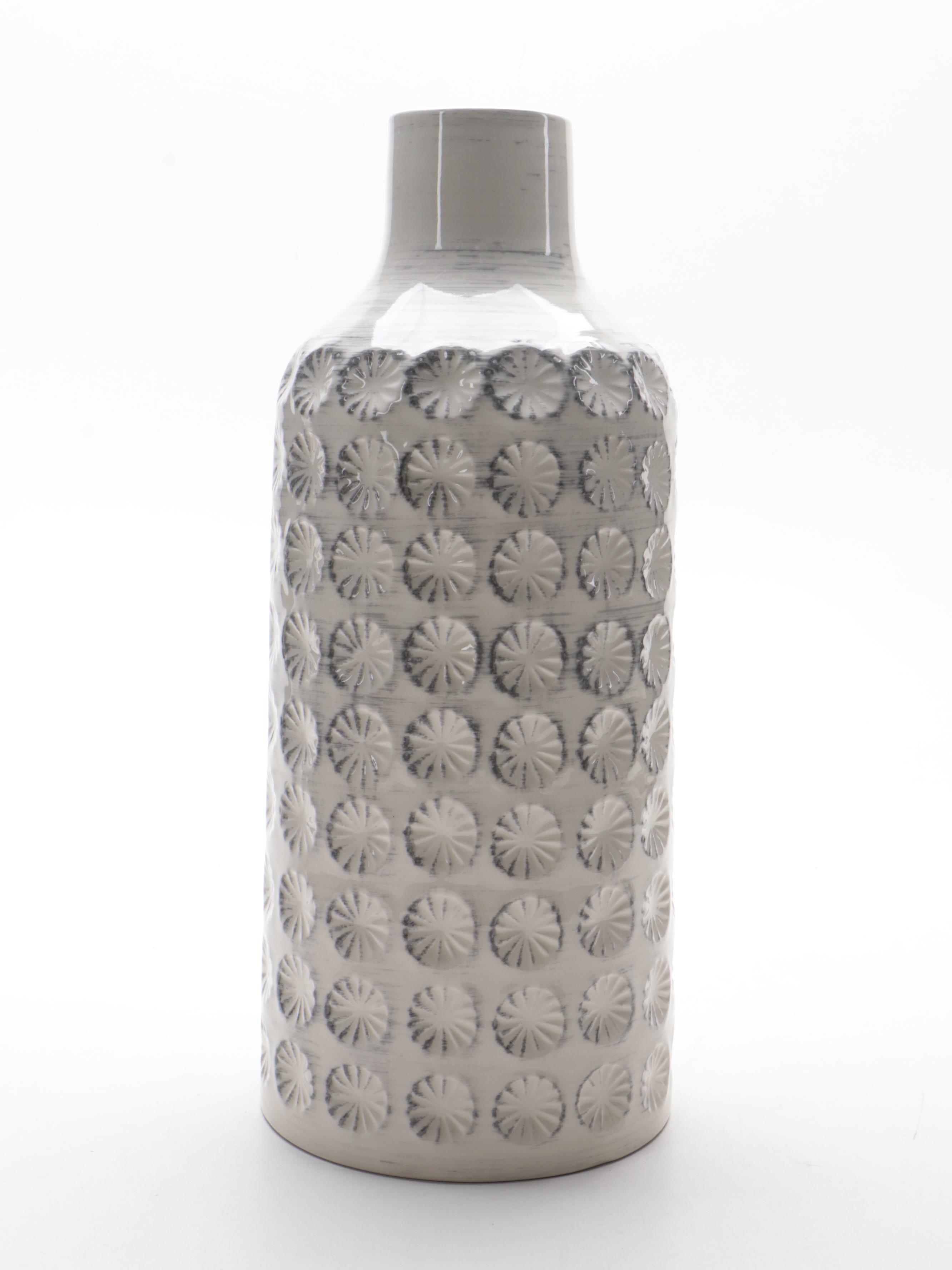 Crate & Barrel "Holden" and "Taline" Glazed Ceramic Vases EBTH