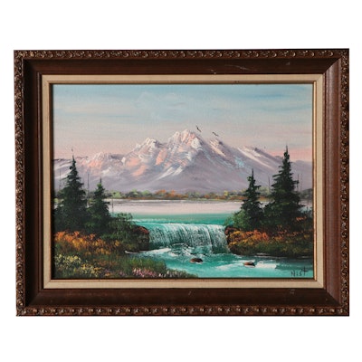 Mountainous Landscape Oil Painting