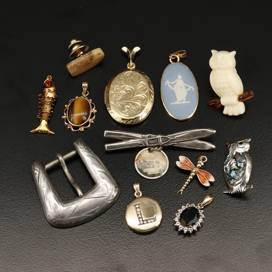 Wedgwood Pendant Featured with Vintage Jewelry Selection