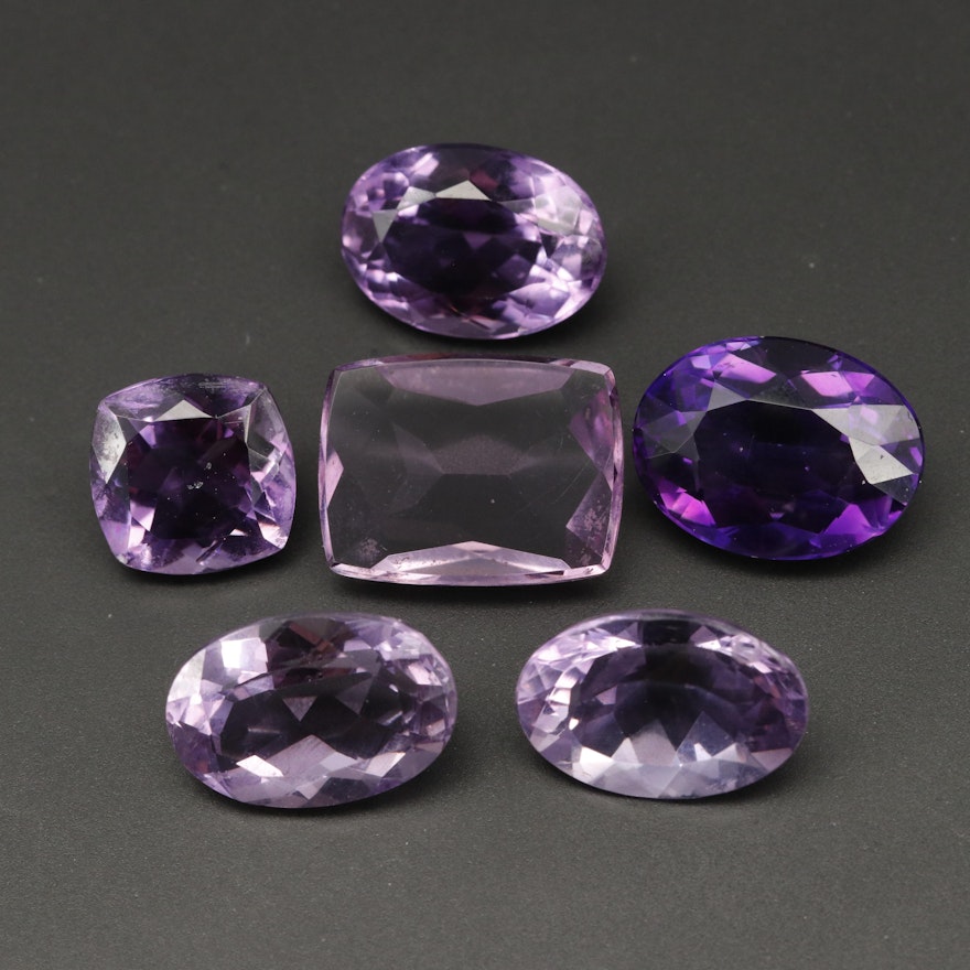 Loose 33.18 CTW Faceted Amethysts