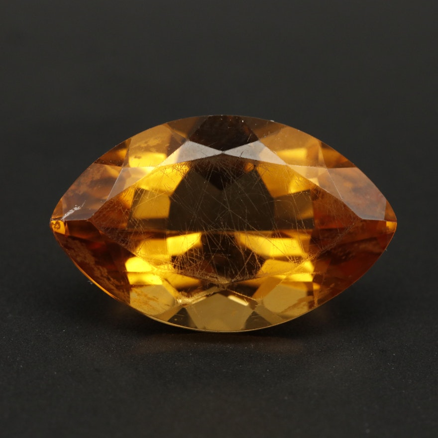 Loose 5.97 CT Marquise Faceted Citrine