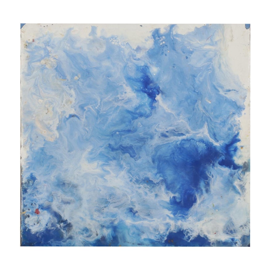 Elaine Neumann Abstract Oil and Encaustic Painting, 2020