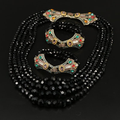 Heidi Daus "Age of Elegance" Crystal Necklace and Bracelet Set