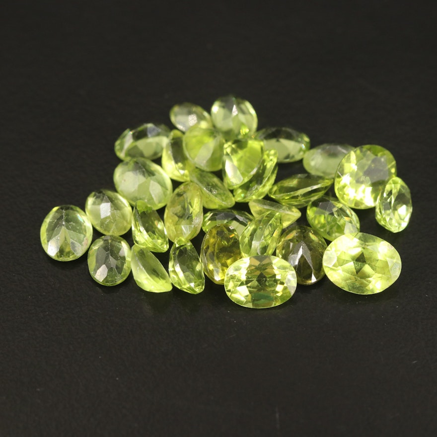 Loose 29.96 CTW Oval Faceted Peridots