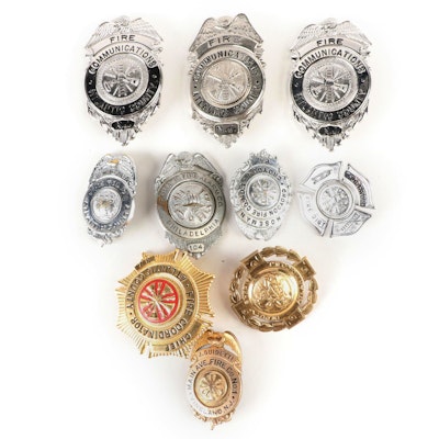 Firefighter Badges and Pinbacks From New Jersey, Pennsylvania