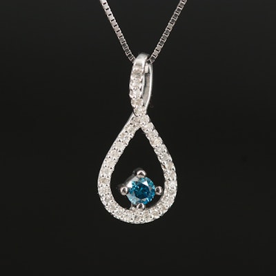 14K 0.20 CTW Diamond Infinity Pendant Necklace