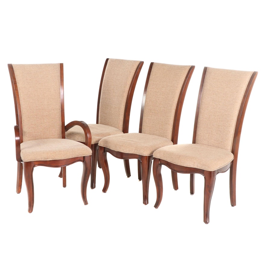 Four Dining Chairs in Mahogany Finish