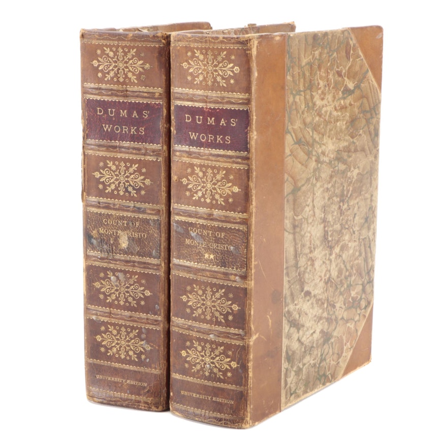 University Edition "The Count of Monte Cristo" Partial Set by Alexandre Dumas
