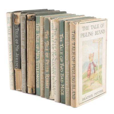 Beatrix Potter Miniature Children's Books Including "The Tale of Peter Rabbit"