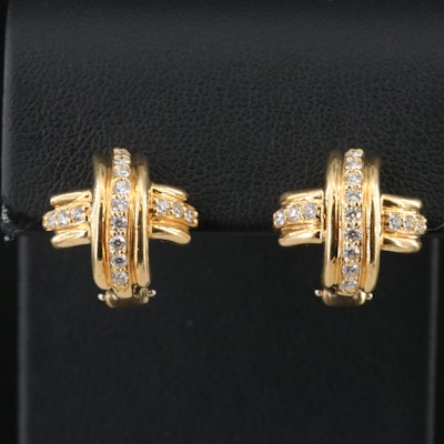 Tiffany & Co. "Signature X" 18K 0.75 CTW Diamond Earrings