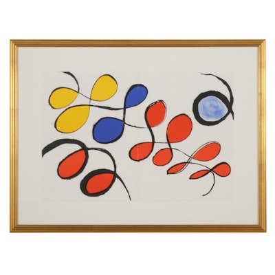 Alexander Calder Double-Page Color Lithograph for "Derrière le Miroir," 1971