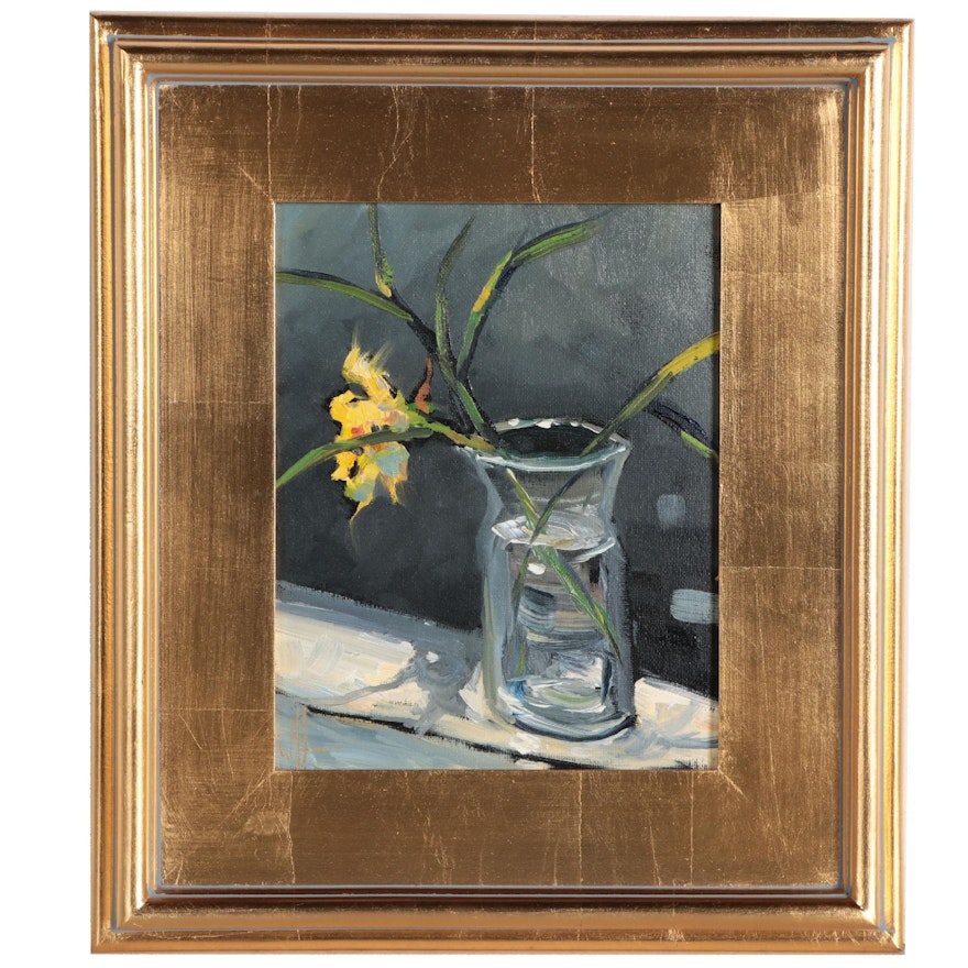 William Hawkins Floral Still Life Oil Painting, 21st Century