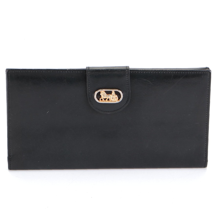 Céline Billfold Wallet in Black Leather