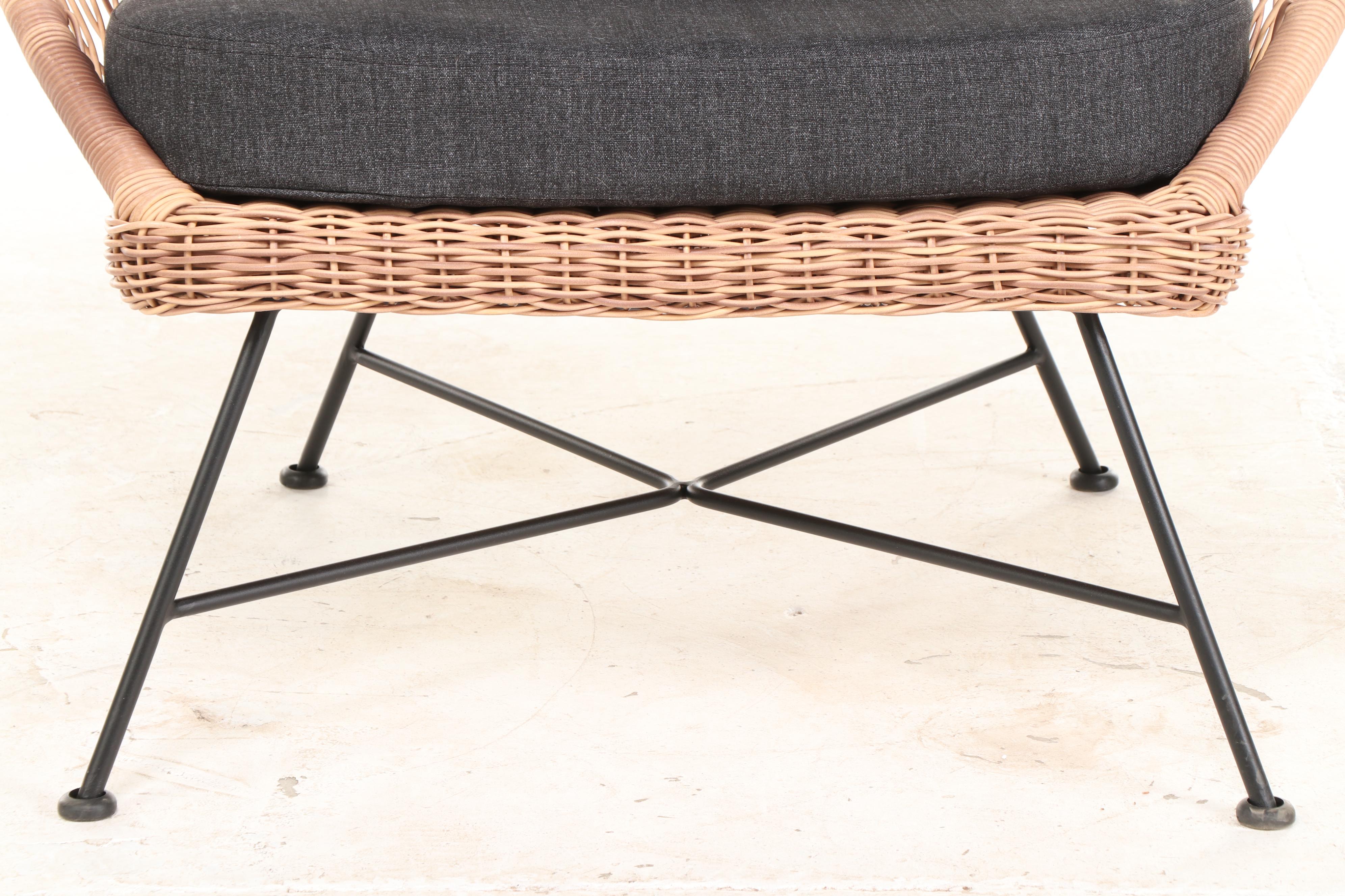 Article "Aeri" Resin Wicker and PowderCoated Steel Patio Lounge Chair