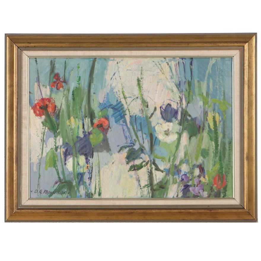 Diane A Marinaro Floral Landscape Oil Painting