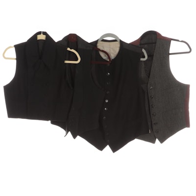 Men's Fitted Wool and Silk Waistcoats