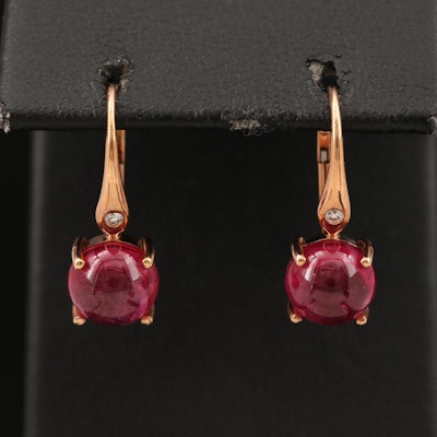 Zorab 18K Rose Gold Tourmaline and Diamond Earrings