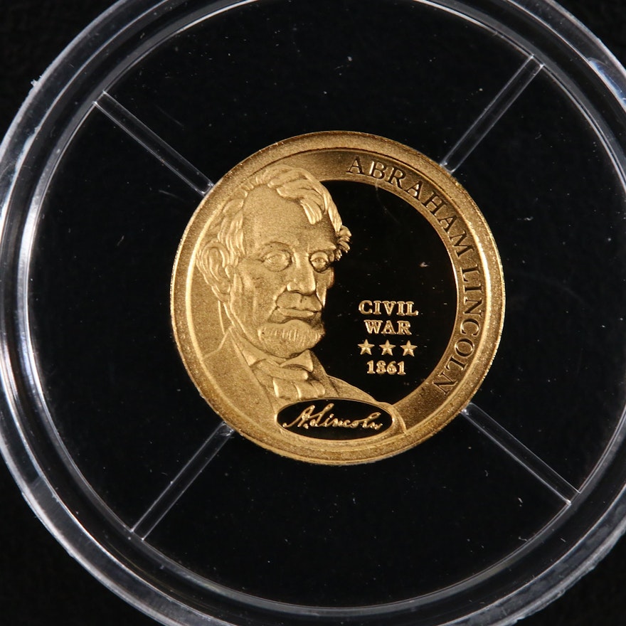 "Abraham Lincoln - Commander in Chief" American Mint Gold Coin