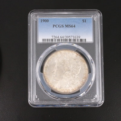 PCGS Graded MS64 1900 Silver Morgan Dollar