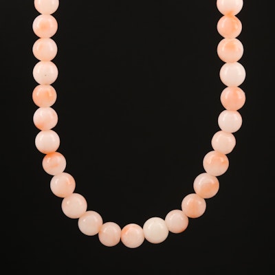 Endless Beaded Coral Necklace