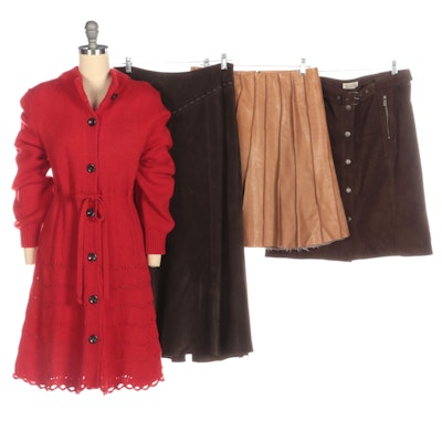 RED Valentino Wool Sweater Dress, Michael Kors Suede Skirt, and Other Skirts
