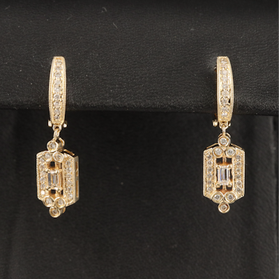 14K 0.58 CTW Diamond Drop Earrings