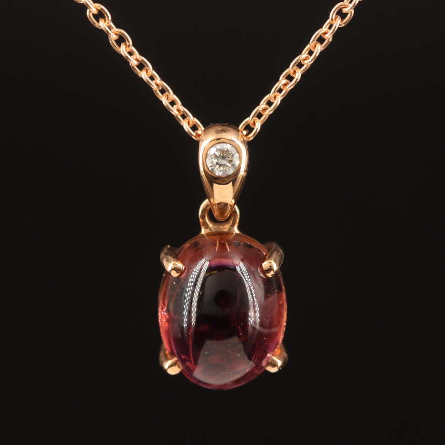 Zorab 18K Tourmaline and Diamond Pendant Necklace