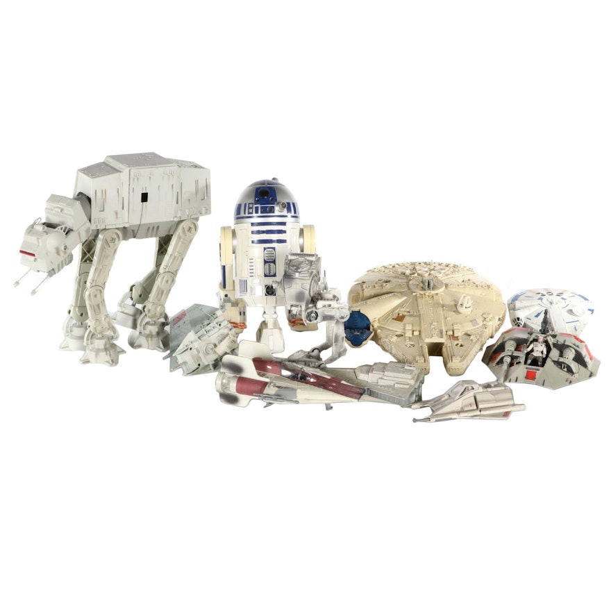 Star Wars Vehicles Including 1977 Millennium Falcon, Electronic R2-D2