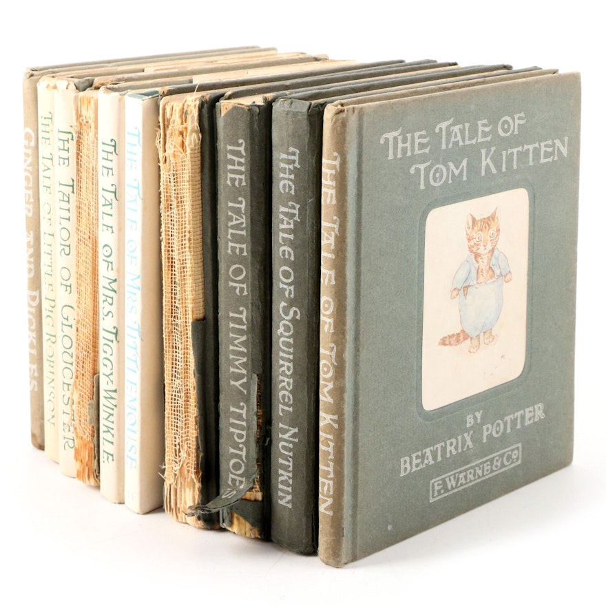 Beatrix Potter Miniature Children's Books Including "The Tale of Tom Kitten"