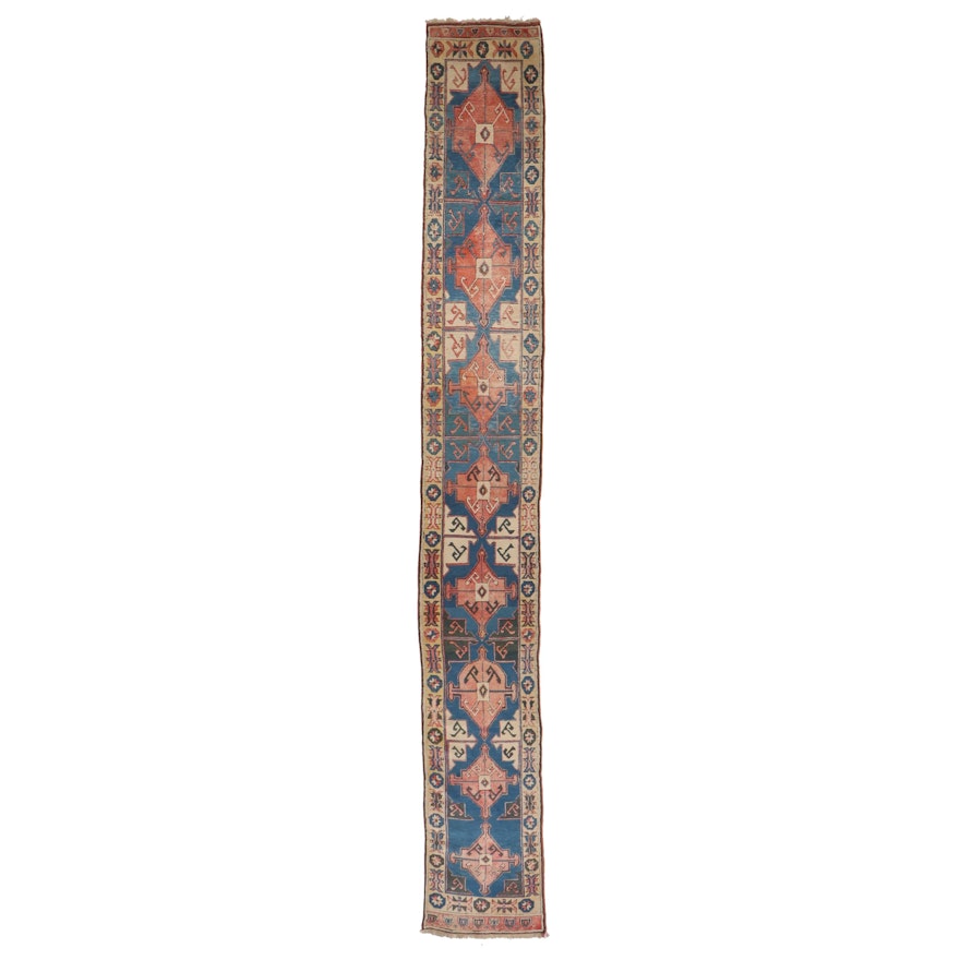 2'7 x 19'4 Hand-Knotted Turkish Village Carpet Runner
