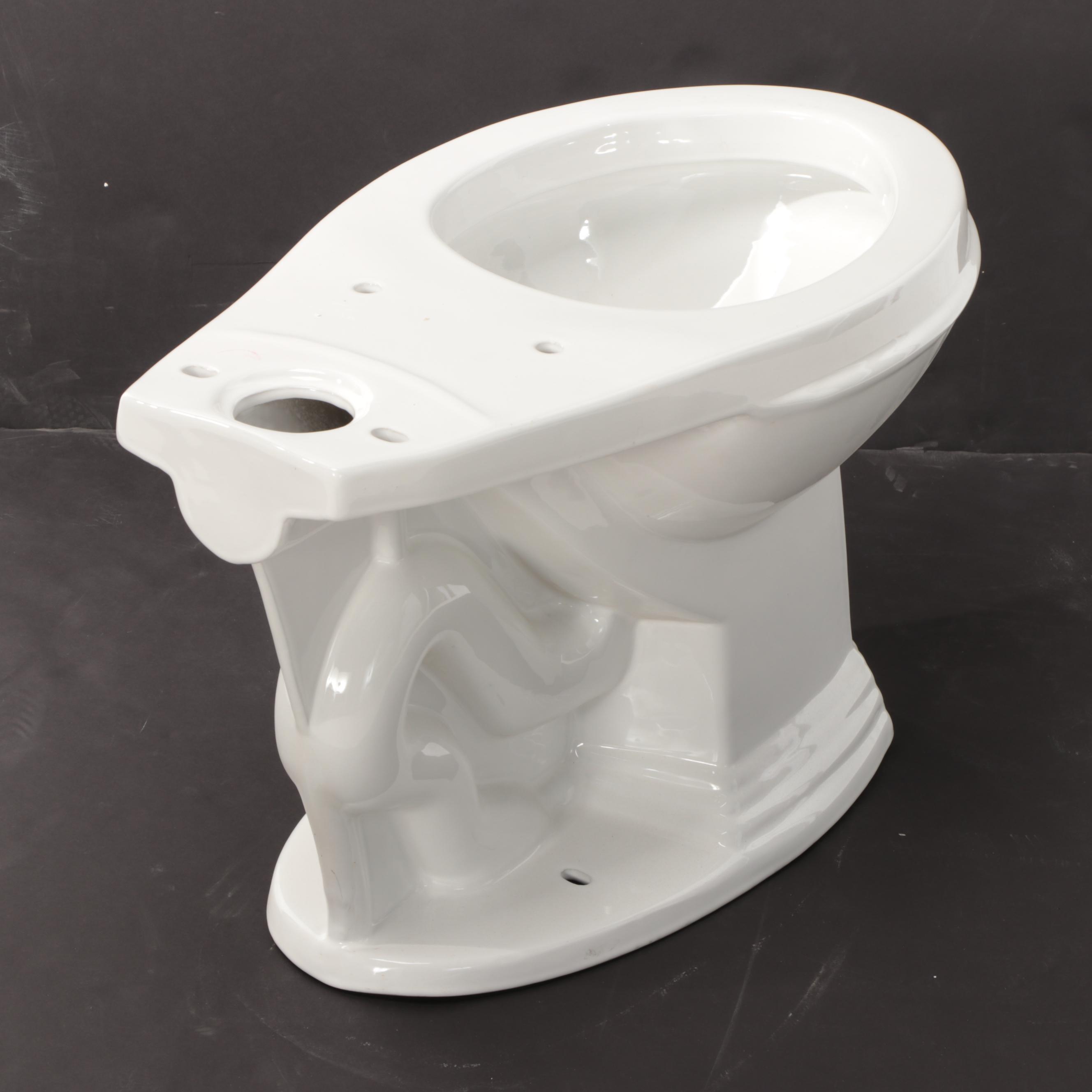 White Porcelain Corner Toilet Bowl and Tank with Dual Flush EBTH