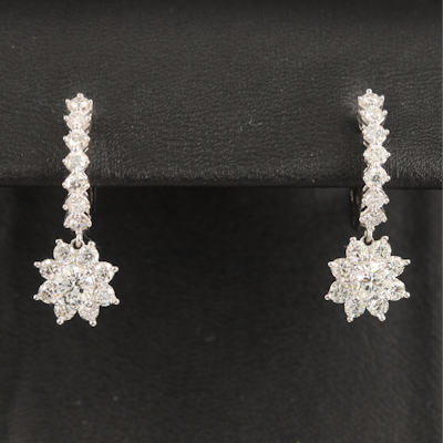 14K 1.18 CTW Diamond Drop Earrings
