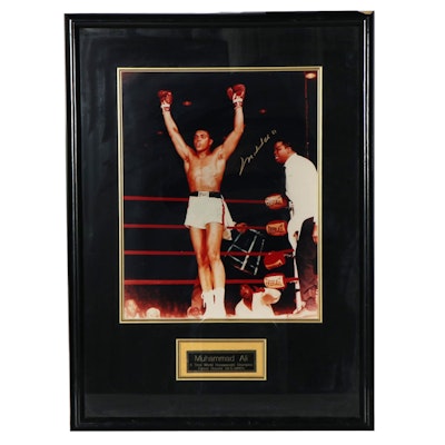 Muhammad Ali Signed Photo Print, Framed with Visual COA