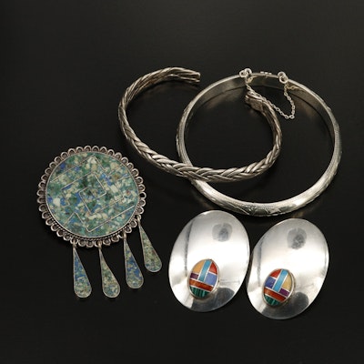 Tim Guerro Navajo Diné Earrings Featured with Southwestern Sterling Jewelry